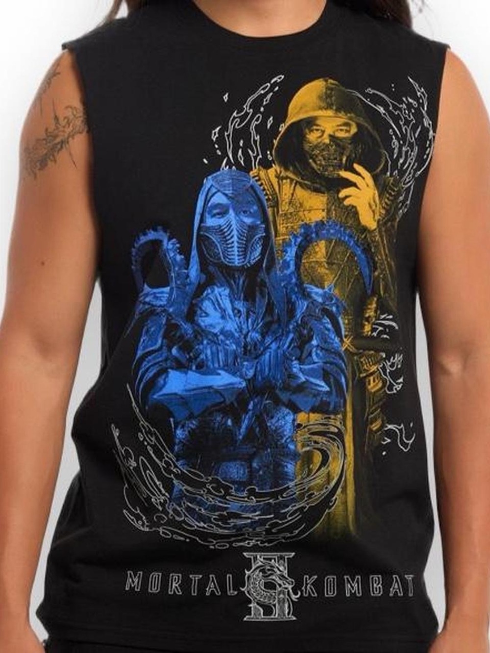 Mortal Kombat II Scorpion Vs. Sub-Zero Muscle Tank Top Size XL BNWT